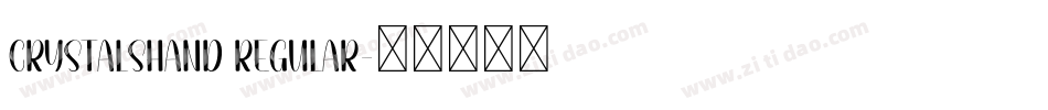 CrystalsHand Regular字体转换